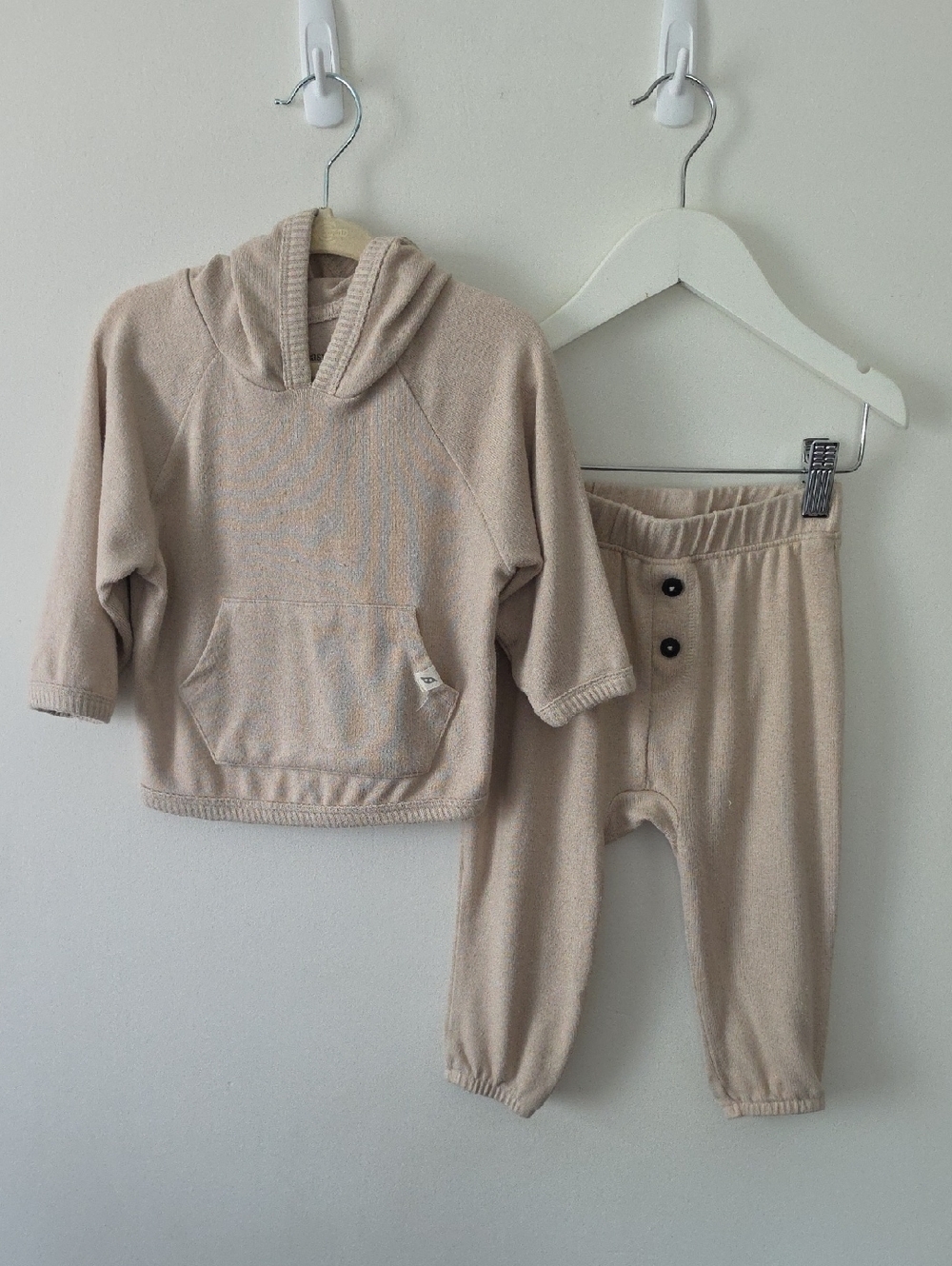 Easy Peasy Cozy Neutral Kids Hoodie & Jogger Matching Set 12 Months